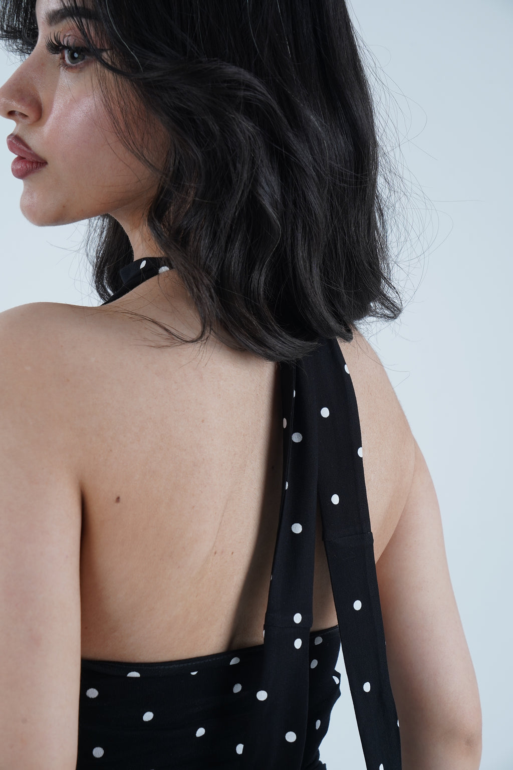 The Polka Halter - Black