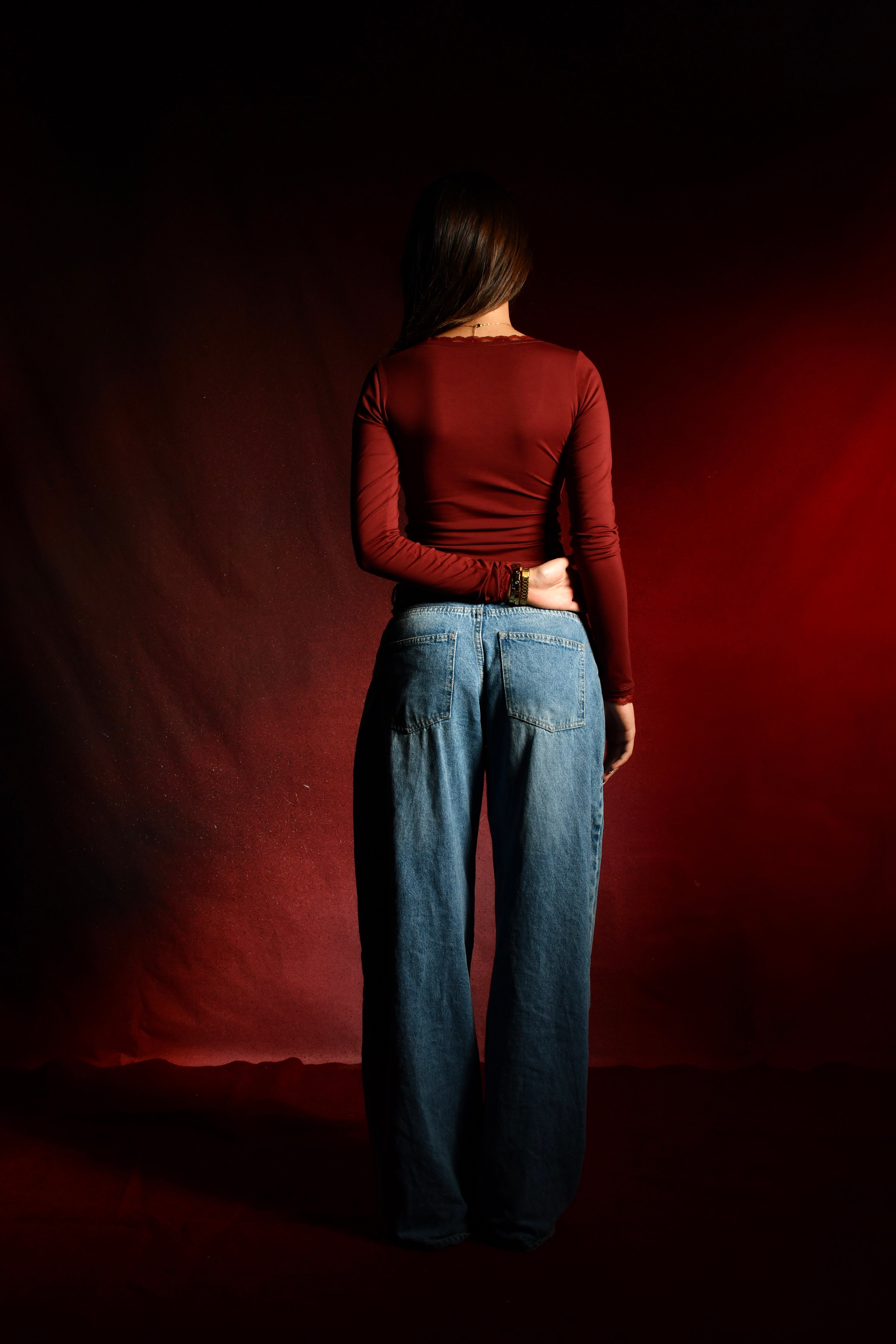 Wine - Lacey Top & The Citylight Signature Off-Shoulder Bundle