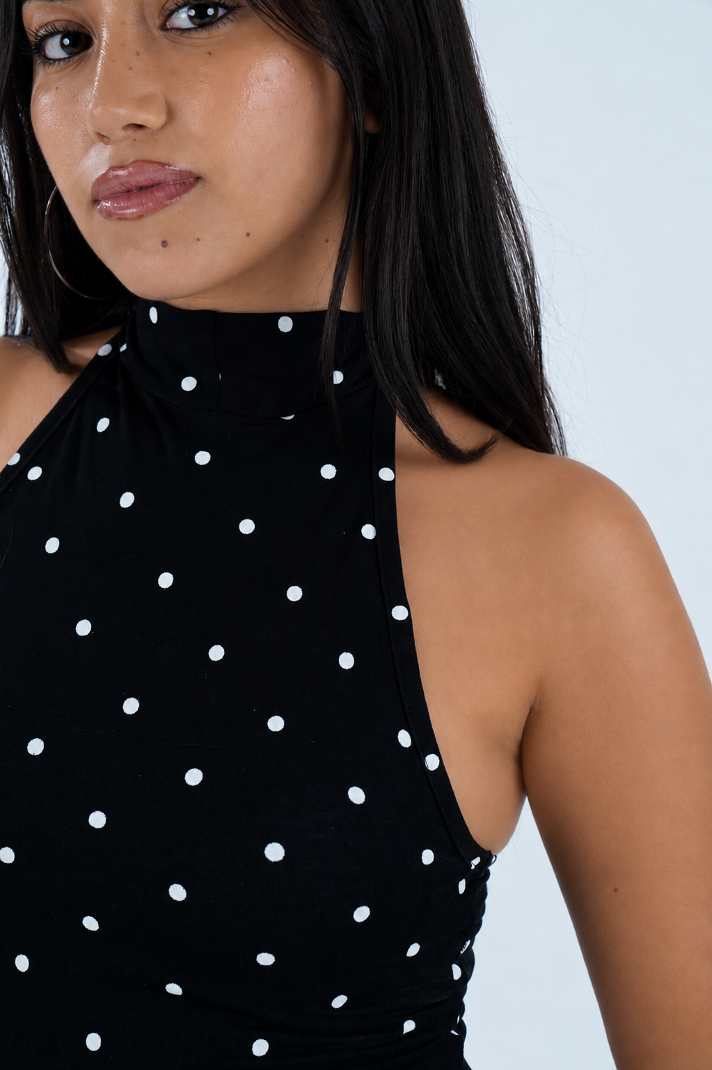 The Polka Halter - Black