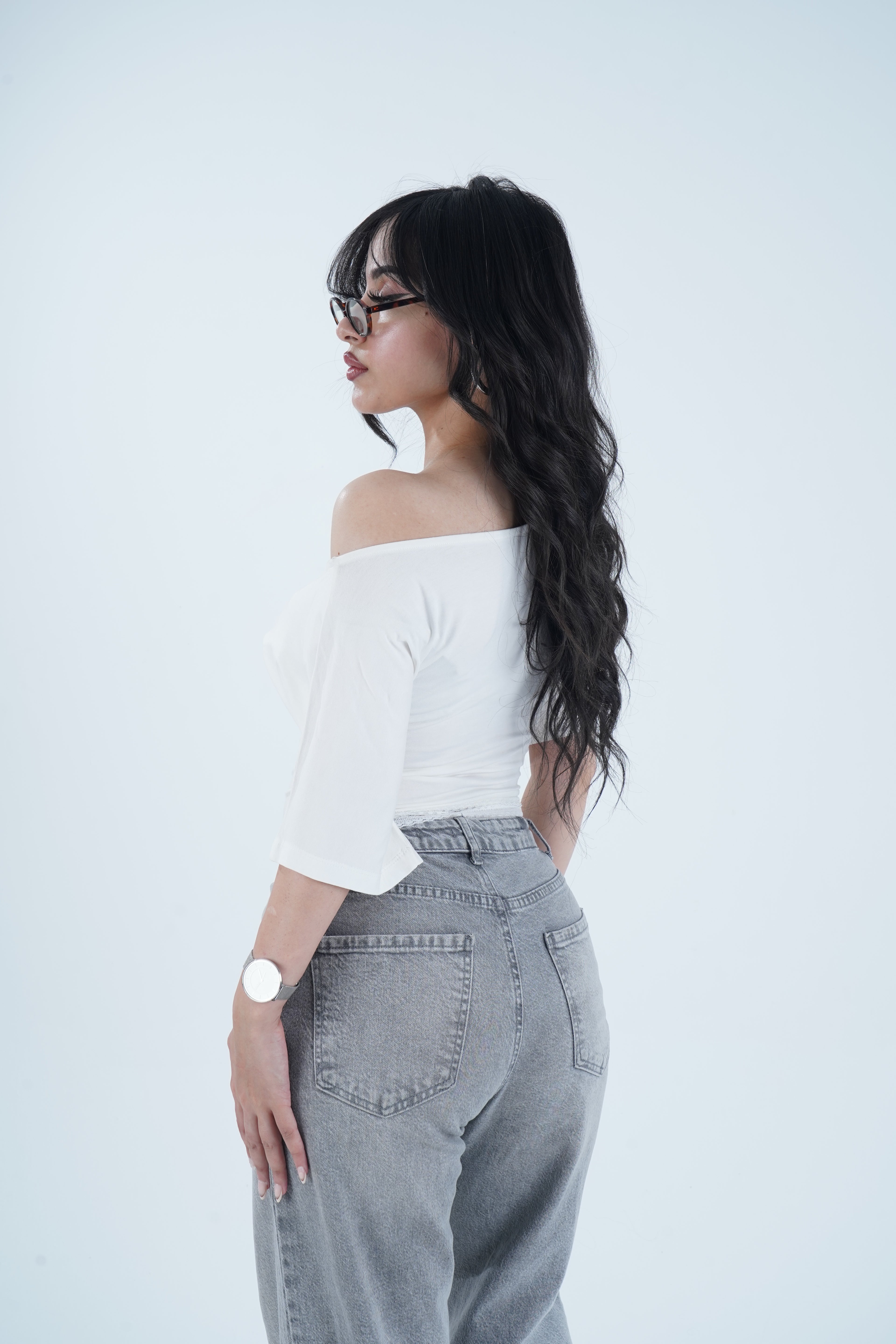 Lace Muse Top - Ivory (double layered)