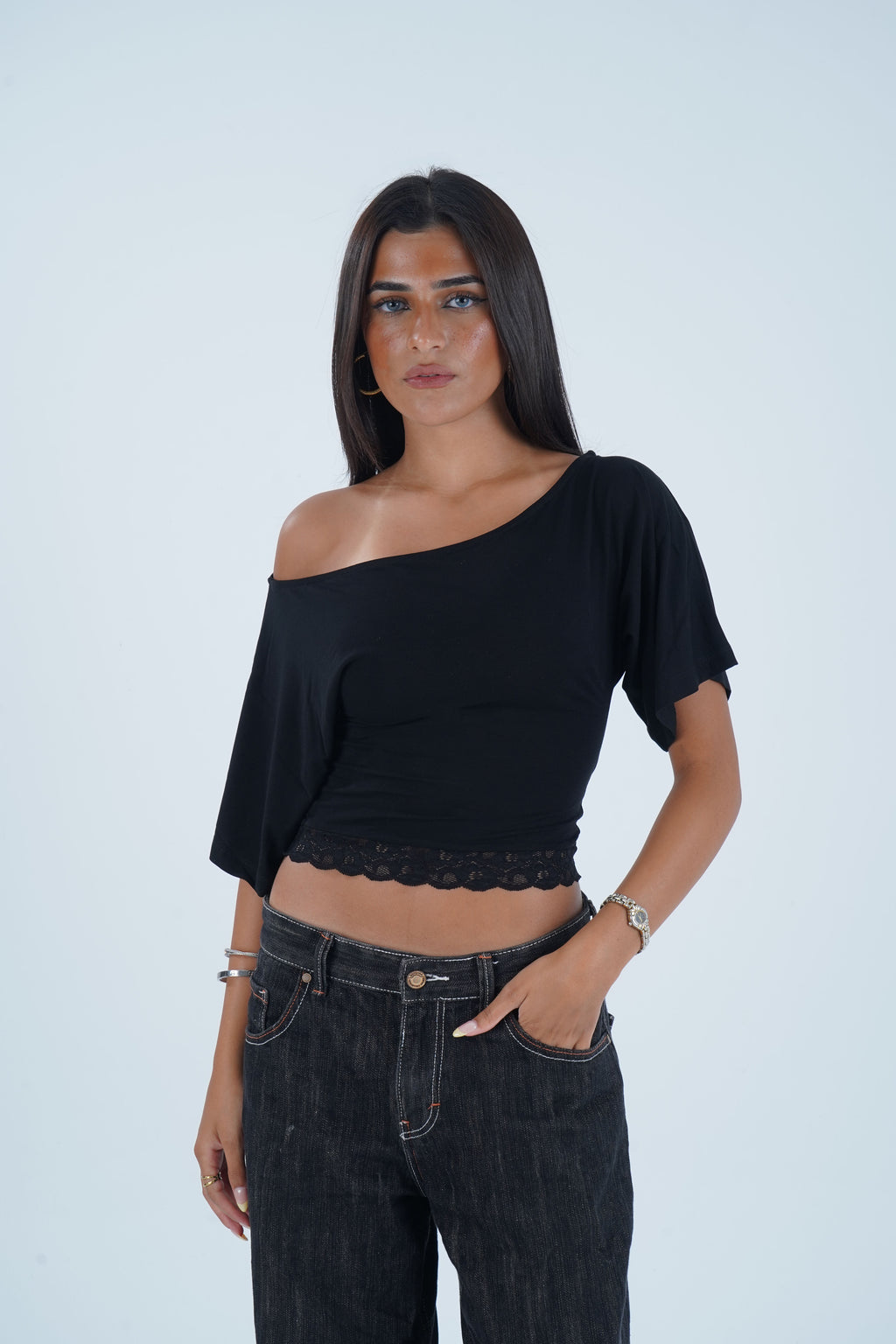 Lace Muse Top - Noir