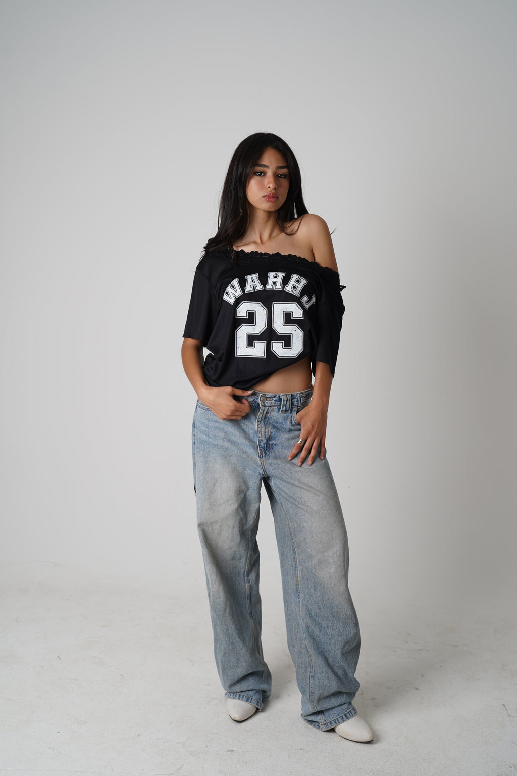 WAHHJ signature off-shoulder jersey