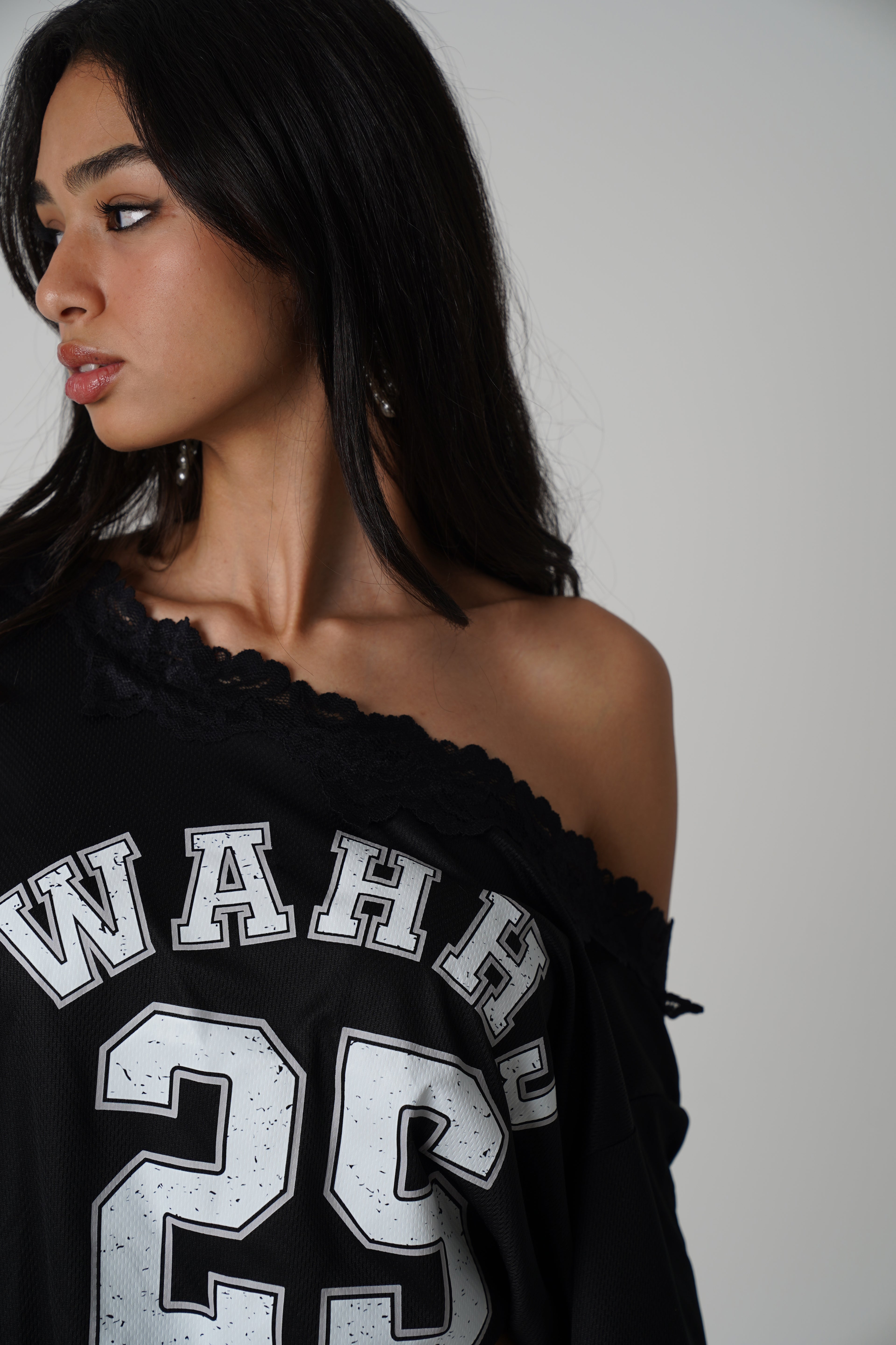 WAHHJ signature off-shoulder jersey